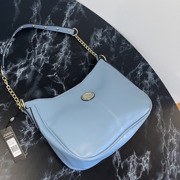 Women’s Handbags VERA NEW YORK Rita Hobo Bag Denim Blue NEW - Picture 6 of 6